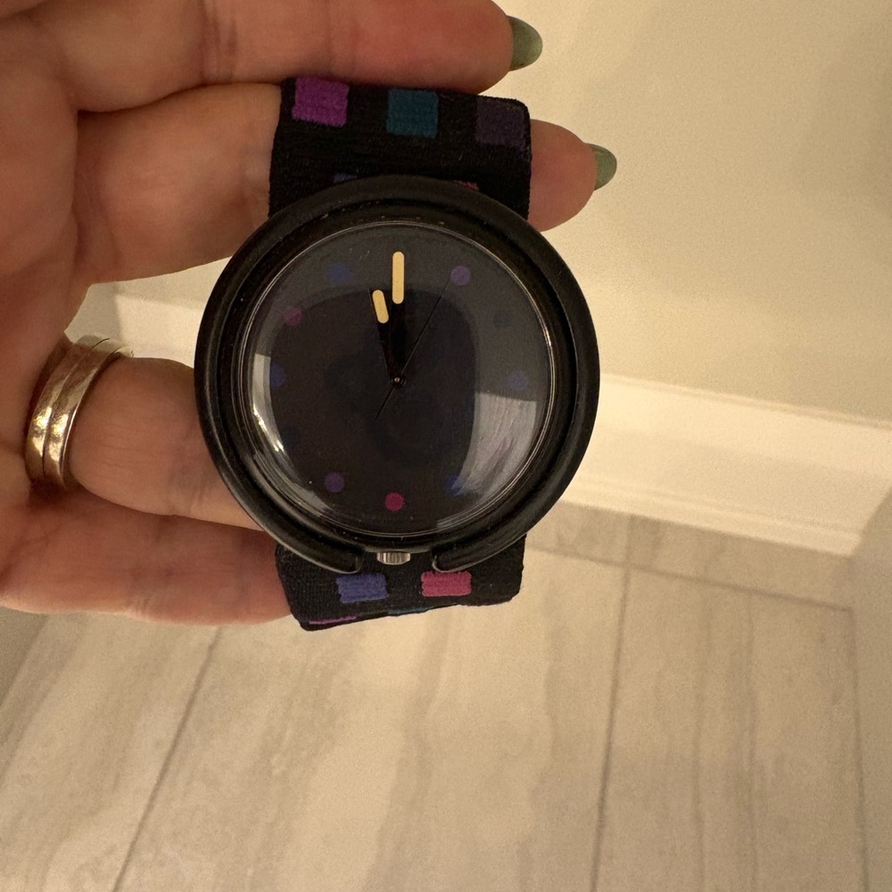Vintage Checks Swatch Pop Watch